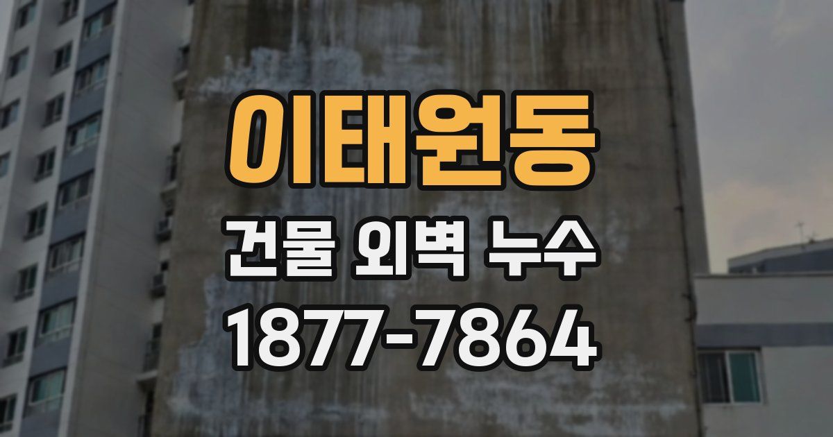이태원동 건물 외벽 누수