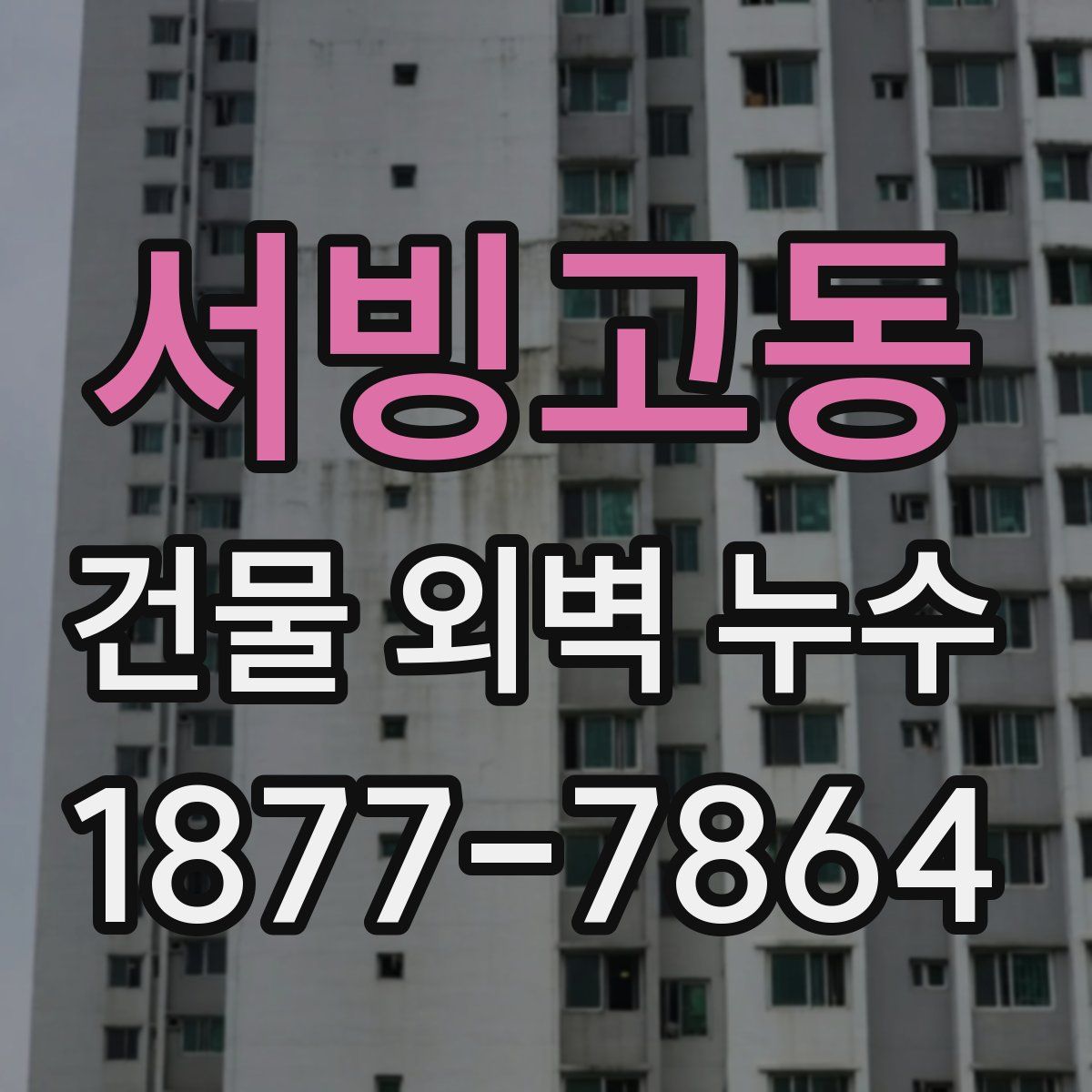 서빙고동 건물 외벽 누수
