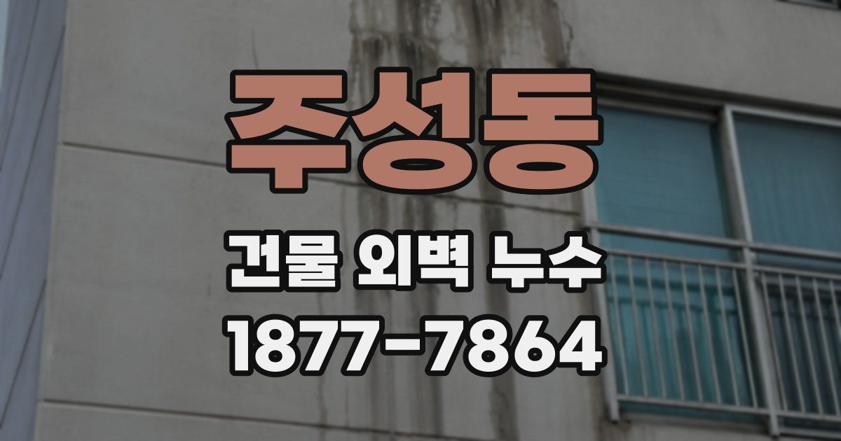 주성동 건물 외벽 누수