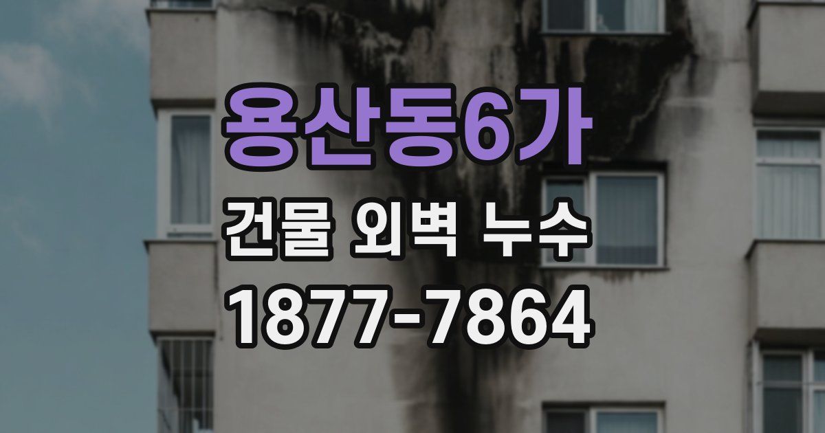 용산동6가 건물 외벽 누수