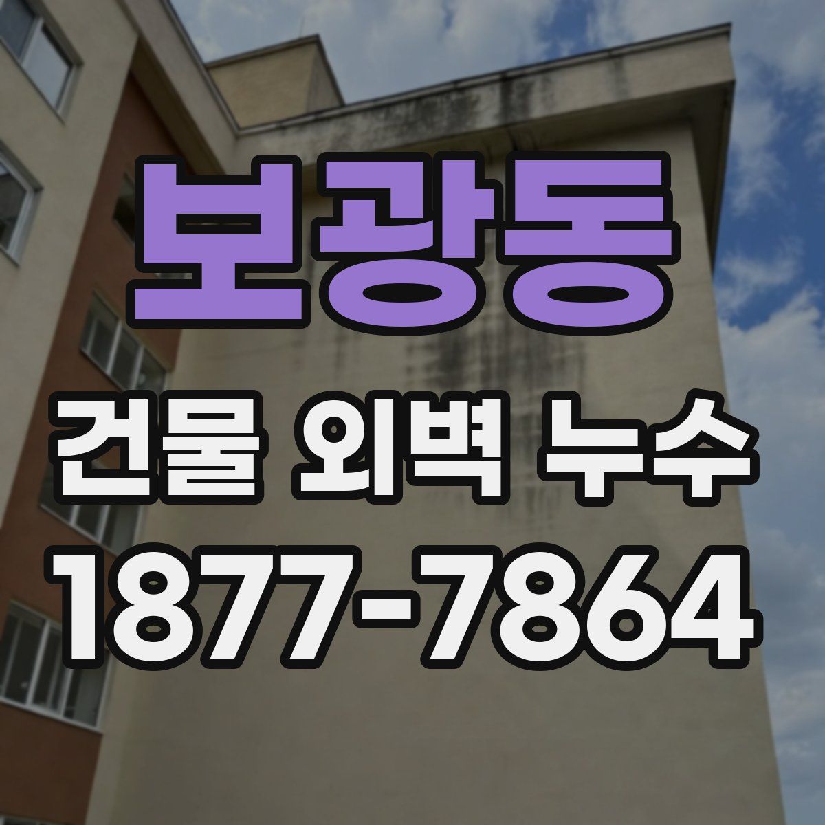 보광동 건물 외벽 누수