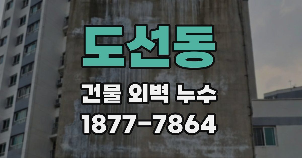 도선동 건물 외벽 누수