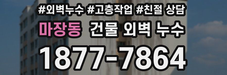 마장동 건물 외벽 누수