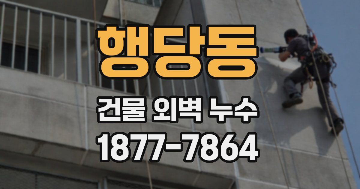 행당동 건물 외벽 누수