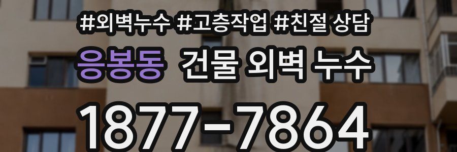 응봉동 건물 외벽 누수