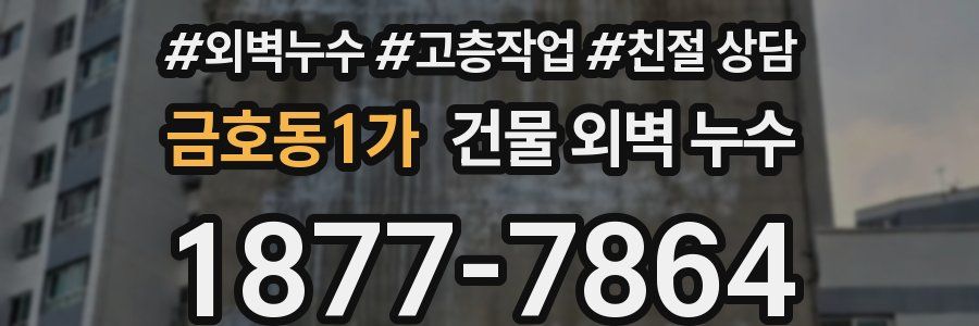 금호동1가 건물 외벽 누수