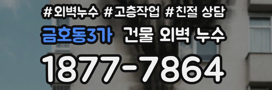 금호동3가 건물 외벽 누수
