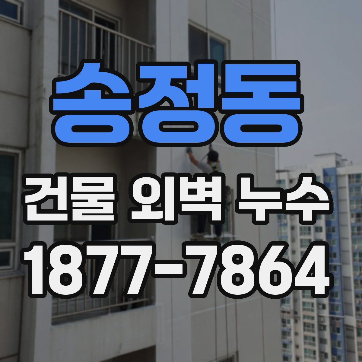 송정동 건물 외벽 누수