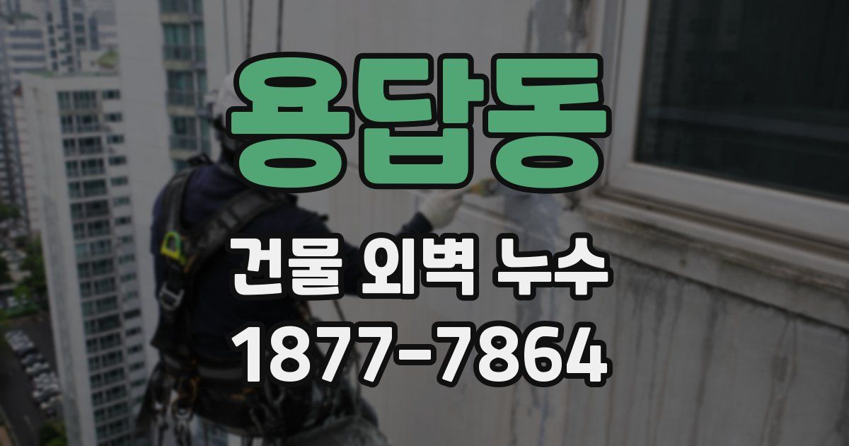 용답동 건물 외벽 누수