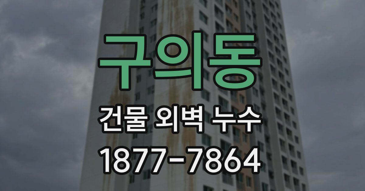 구의동 건물 외벽 누수