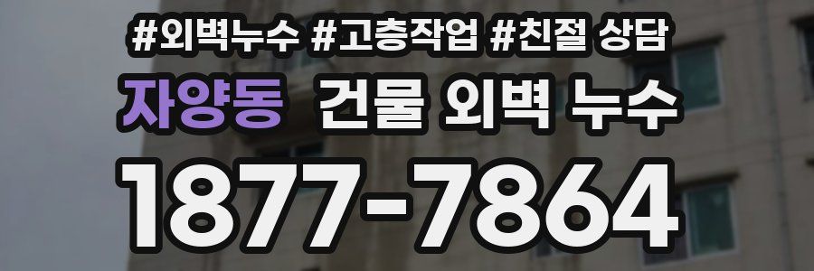 자양동 건물 외벽 누수