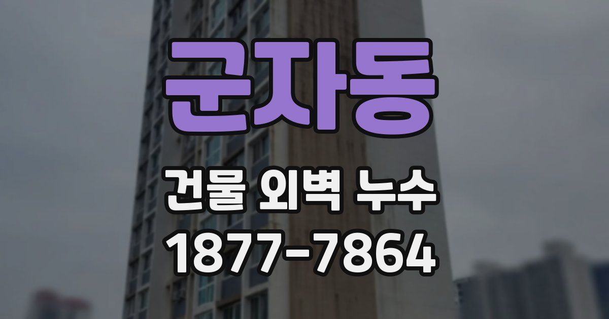 군자동 건물 외벽 누수