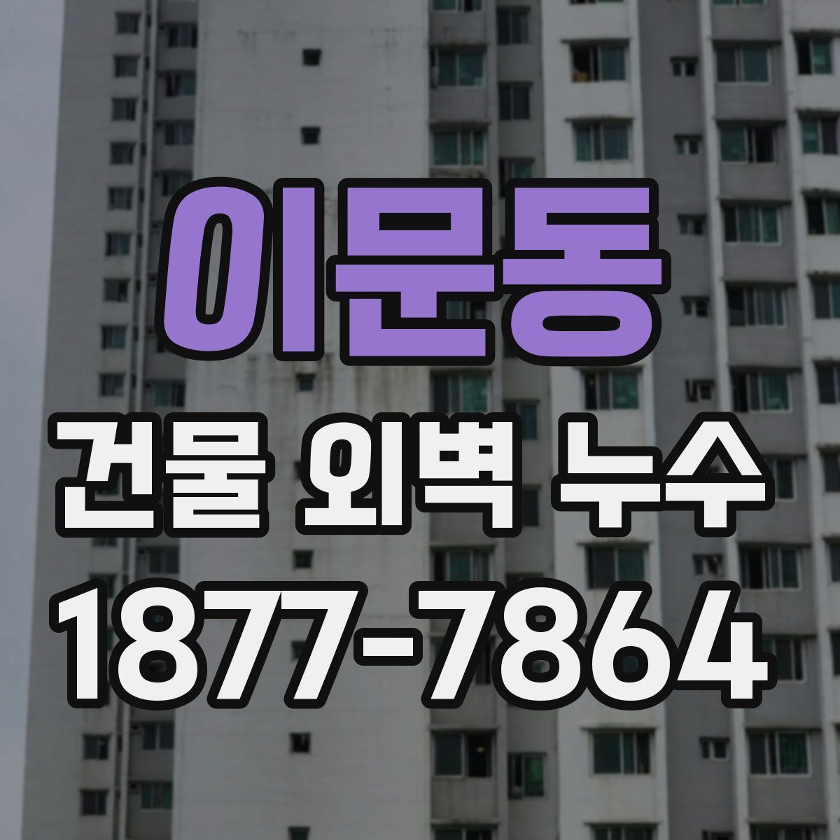 이문동 건물 외벽 누수