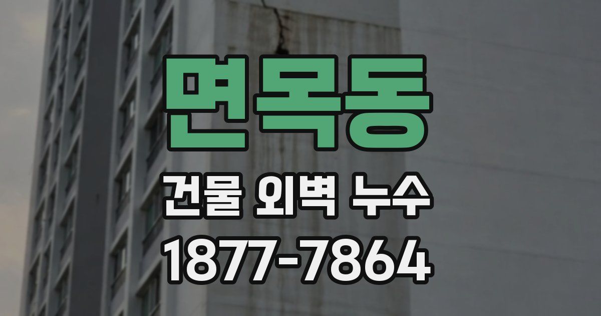 면목동 건물 외벽 누수
