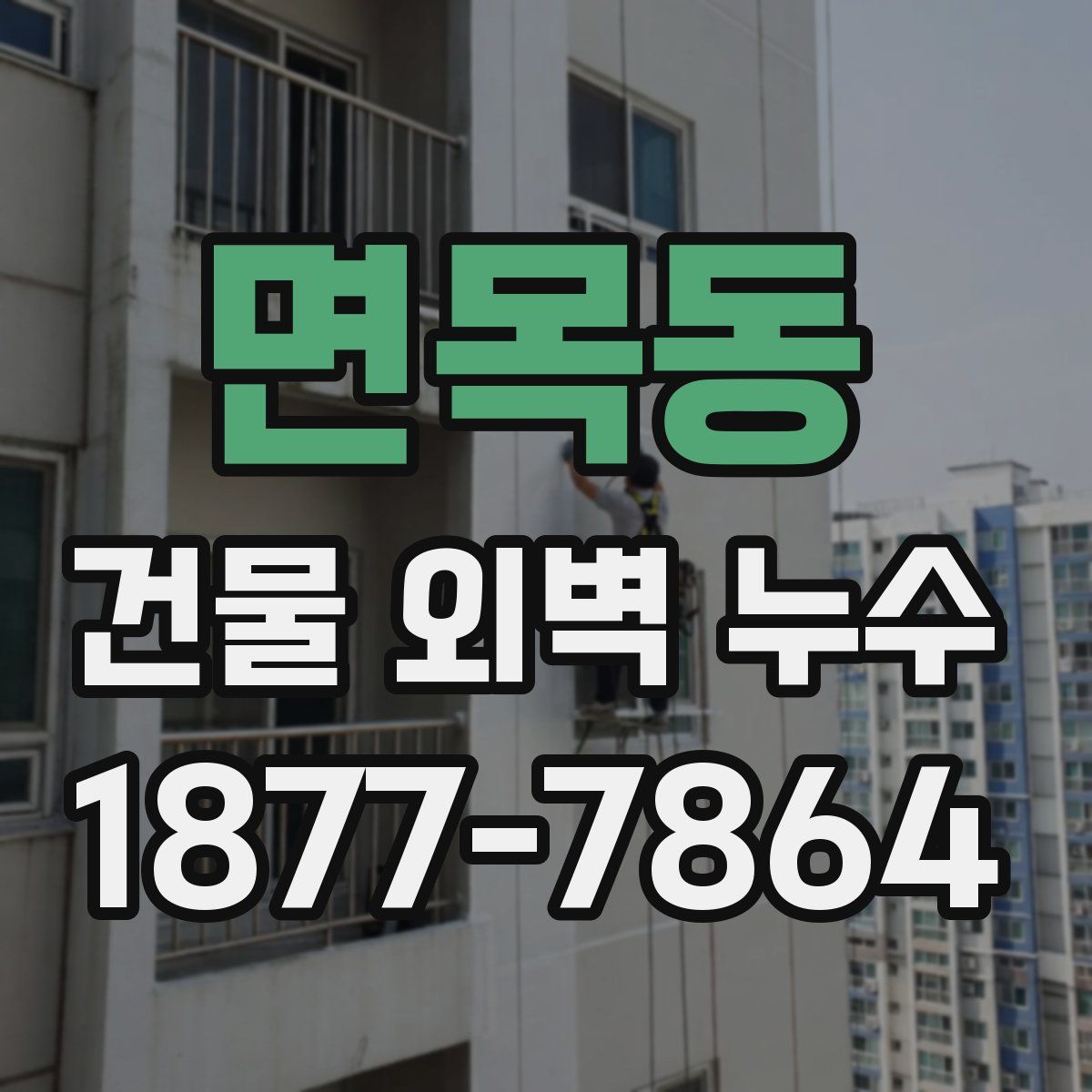 면목동 건물 외벽 누수