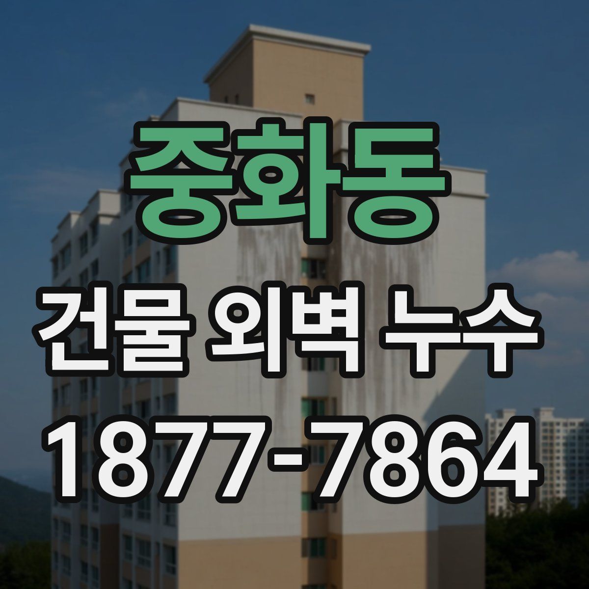 중화동 건물 외벽 누수