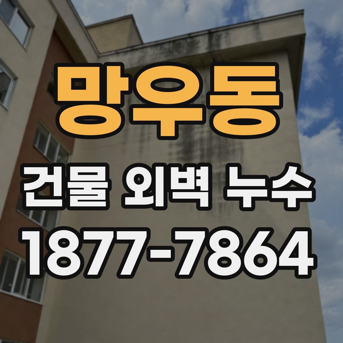 망우동 건물 외벽 누수