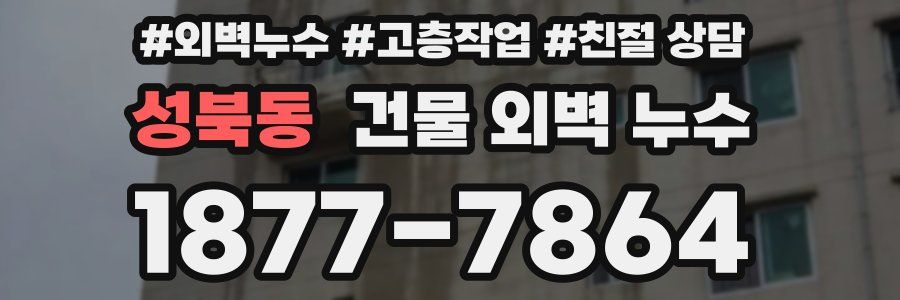 성북동 건물 외벽 누수