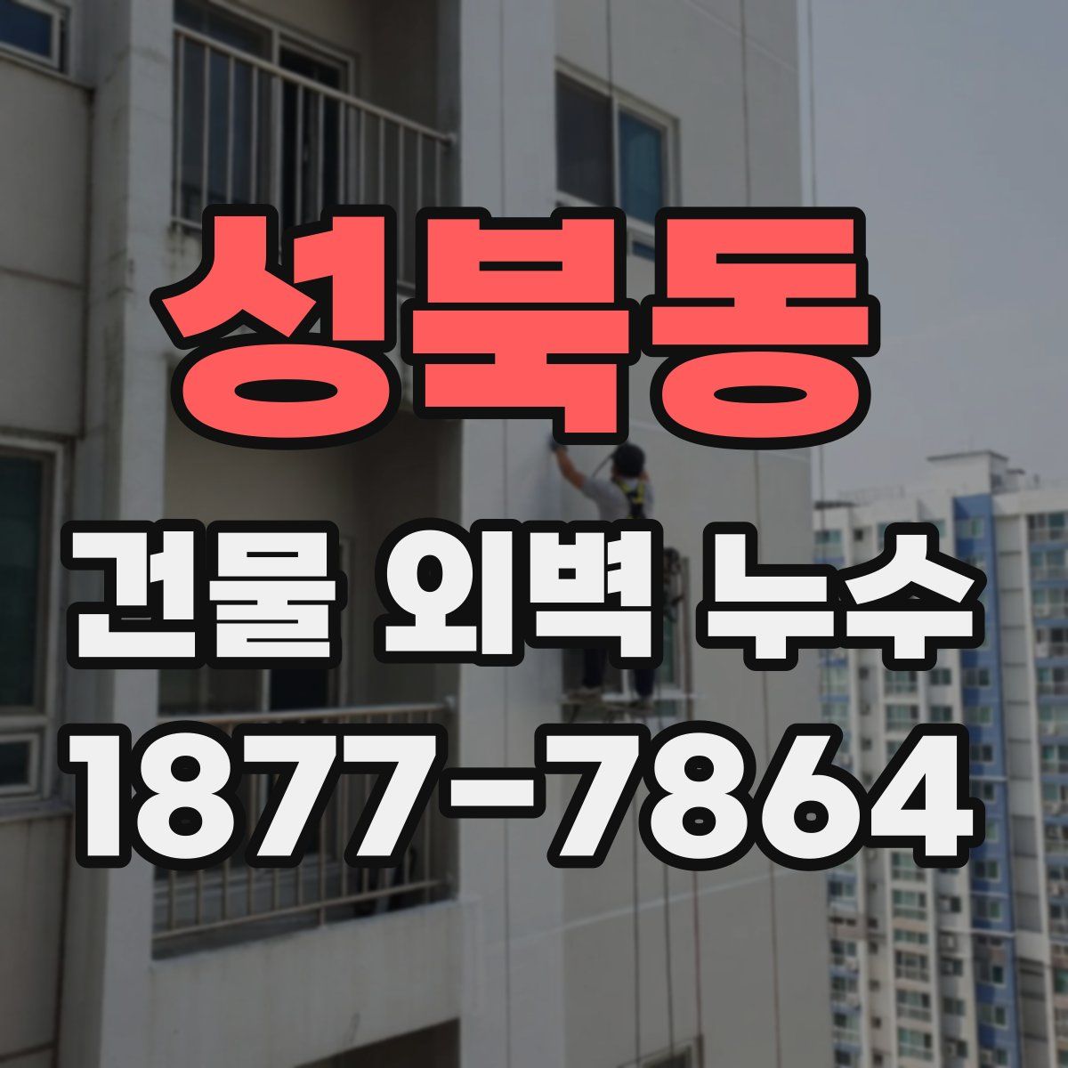 성북동 건물 외벽 누수