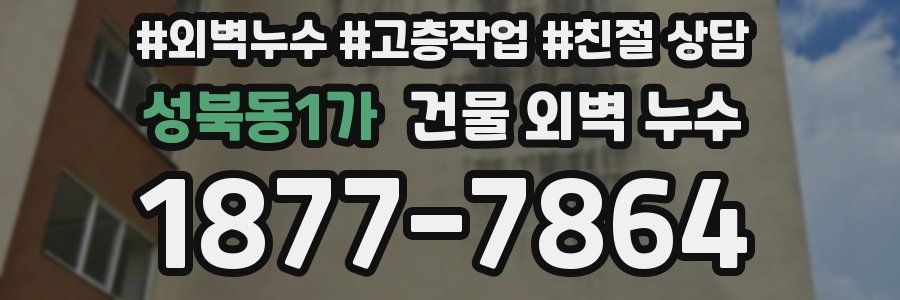 성북동1가 건물 외벽 누수