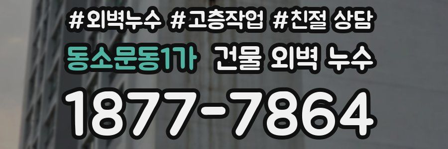 동소문동1가 건물 외벽 누수