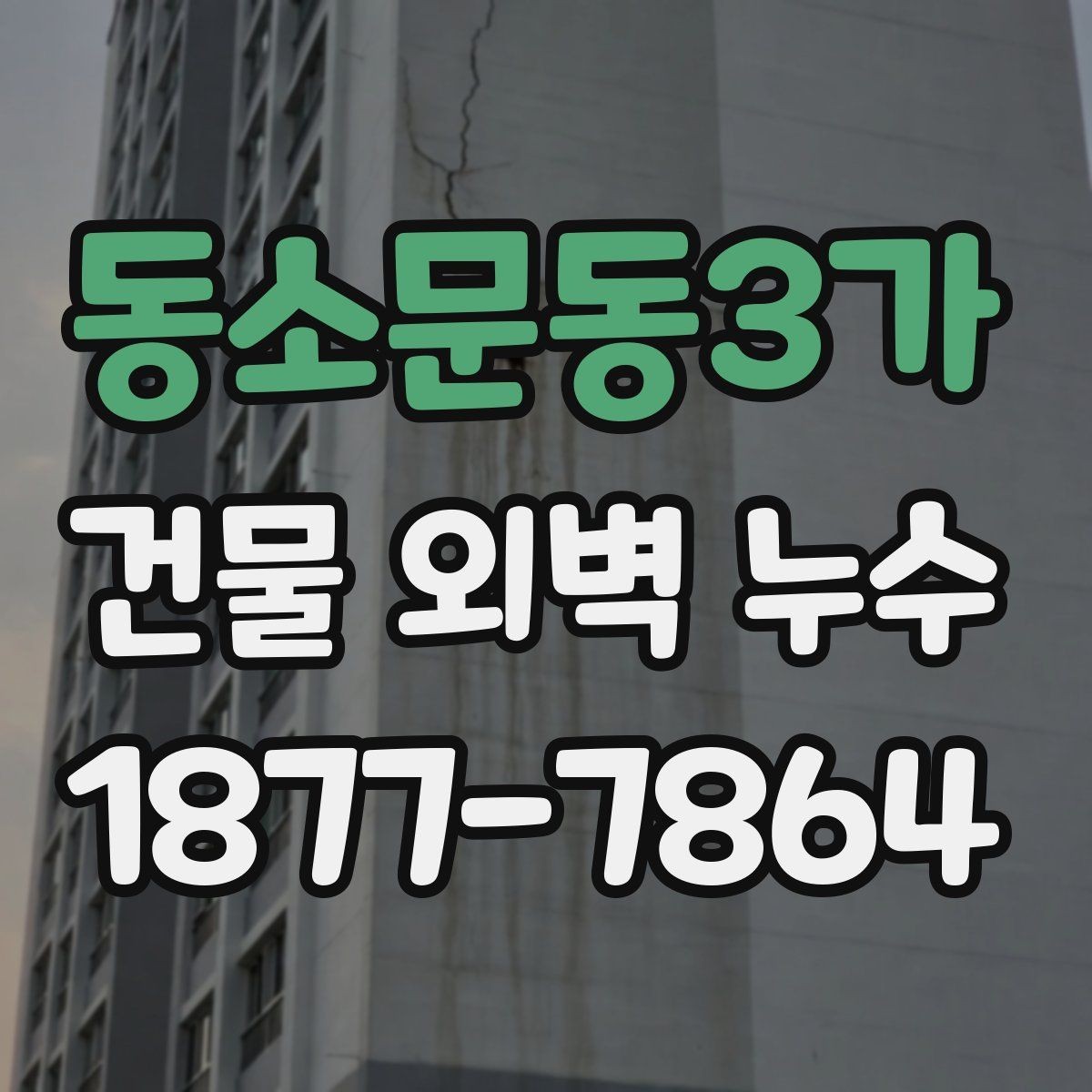 동소문동3가 건물 외벽 누수 발생 위치별 진단 포인트