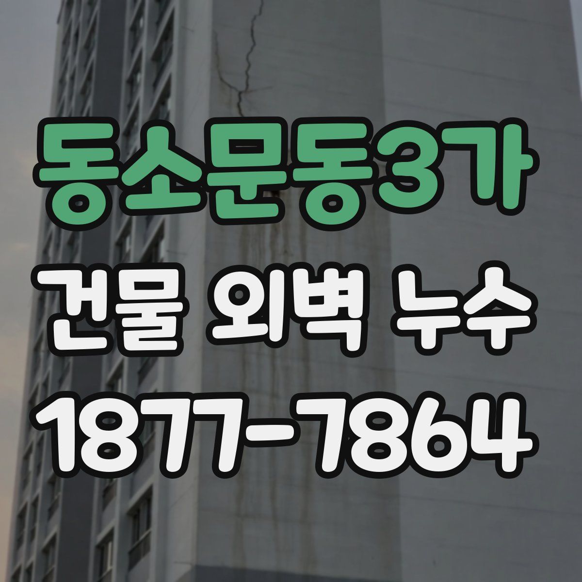 동소문동3가 건물 외벽 누수