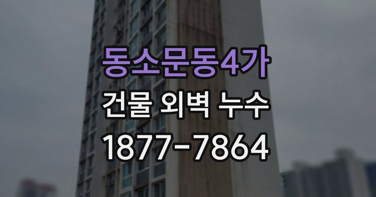 동소문동4가 건물 외벽 누수