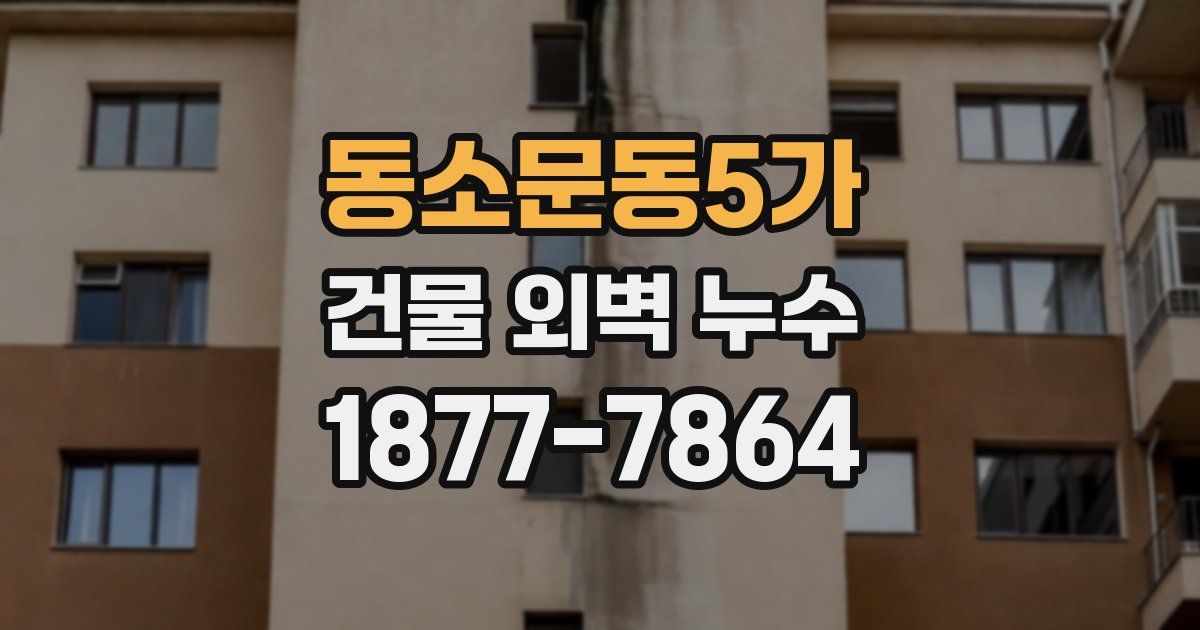 동소문동5가 건물 외벽 누수