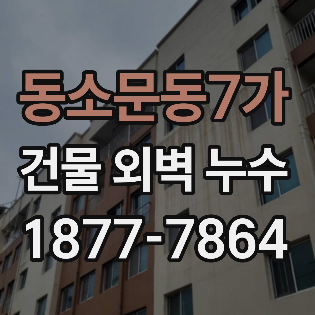 동소문동7가 건물 외벽 누수