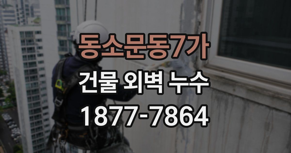 동소문동7가 건물 외벽 누수
