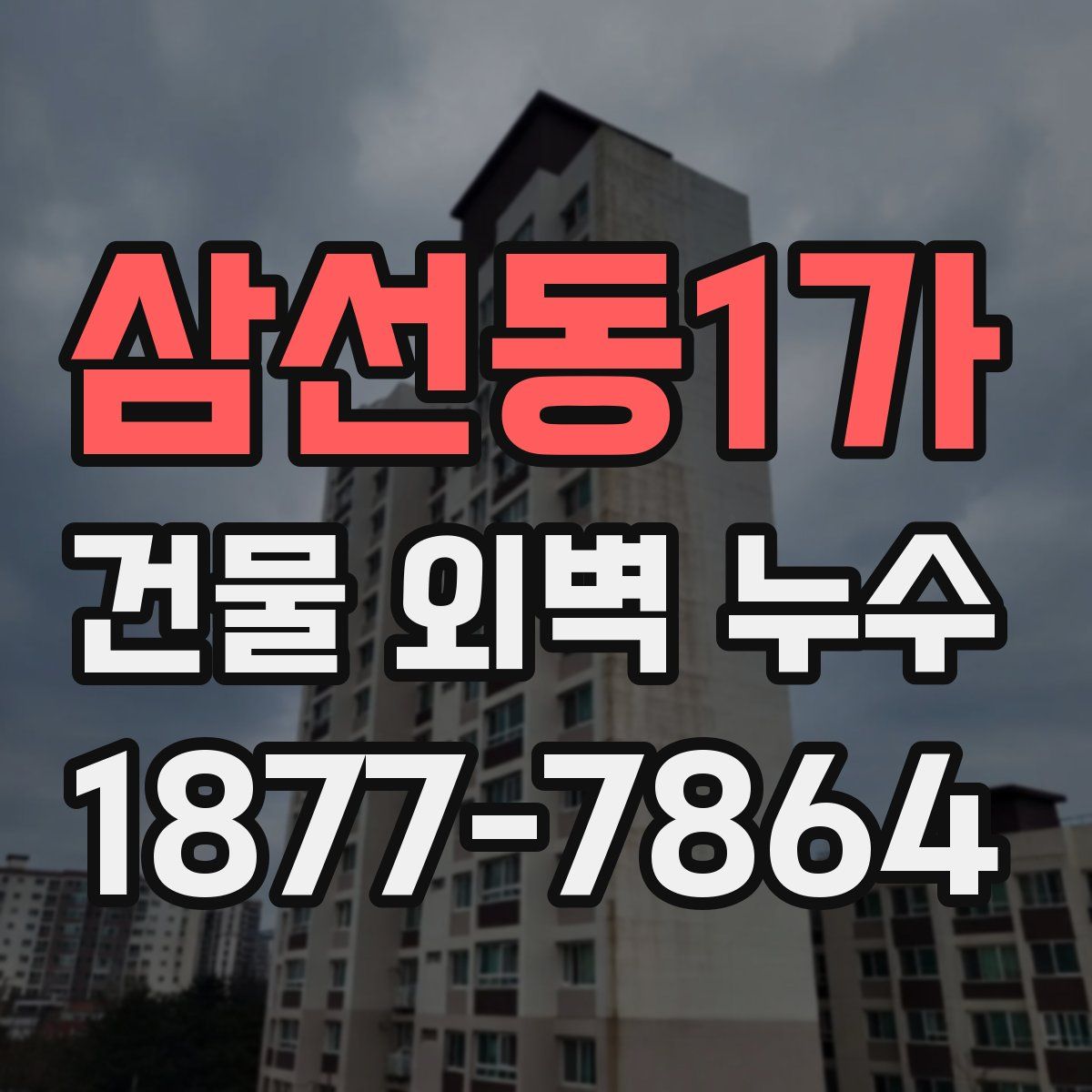 삼선동1가 건물 외벽 누수