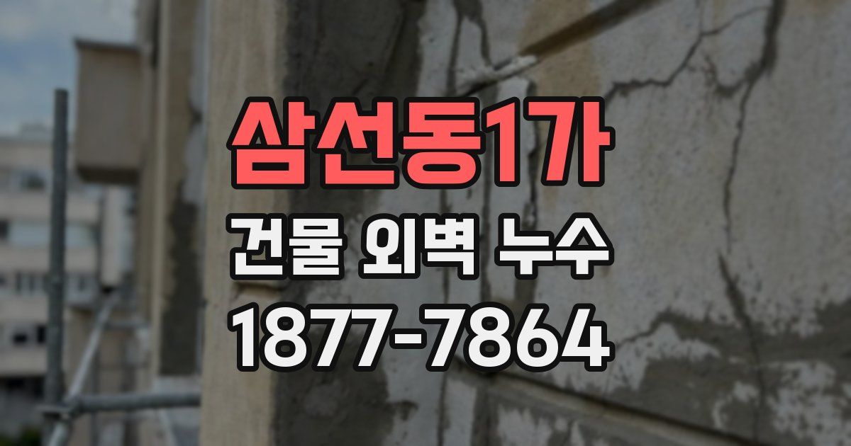 삼선동1가 건물 외벽 누수