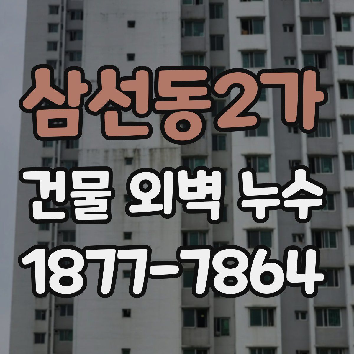 삼선동2가 건물 외벽 누수