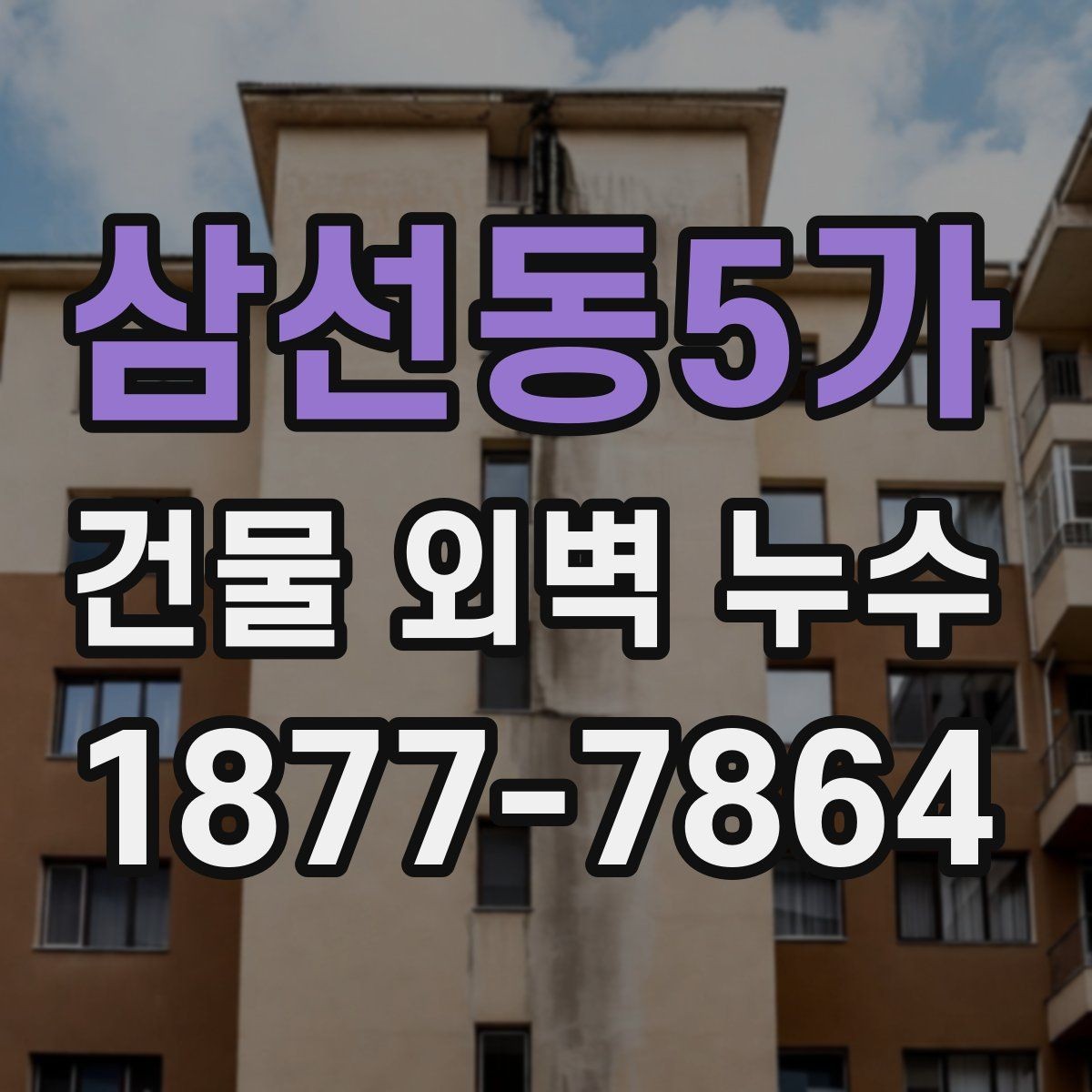 삼선동5가 건물 외벽 누수 해결을 위한 단계별 접근