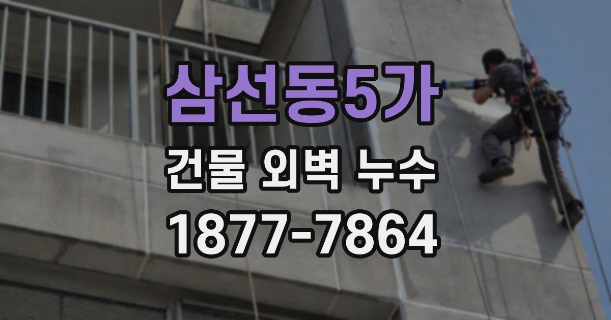 삼선동5가 건물 외벽 누수