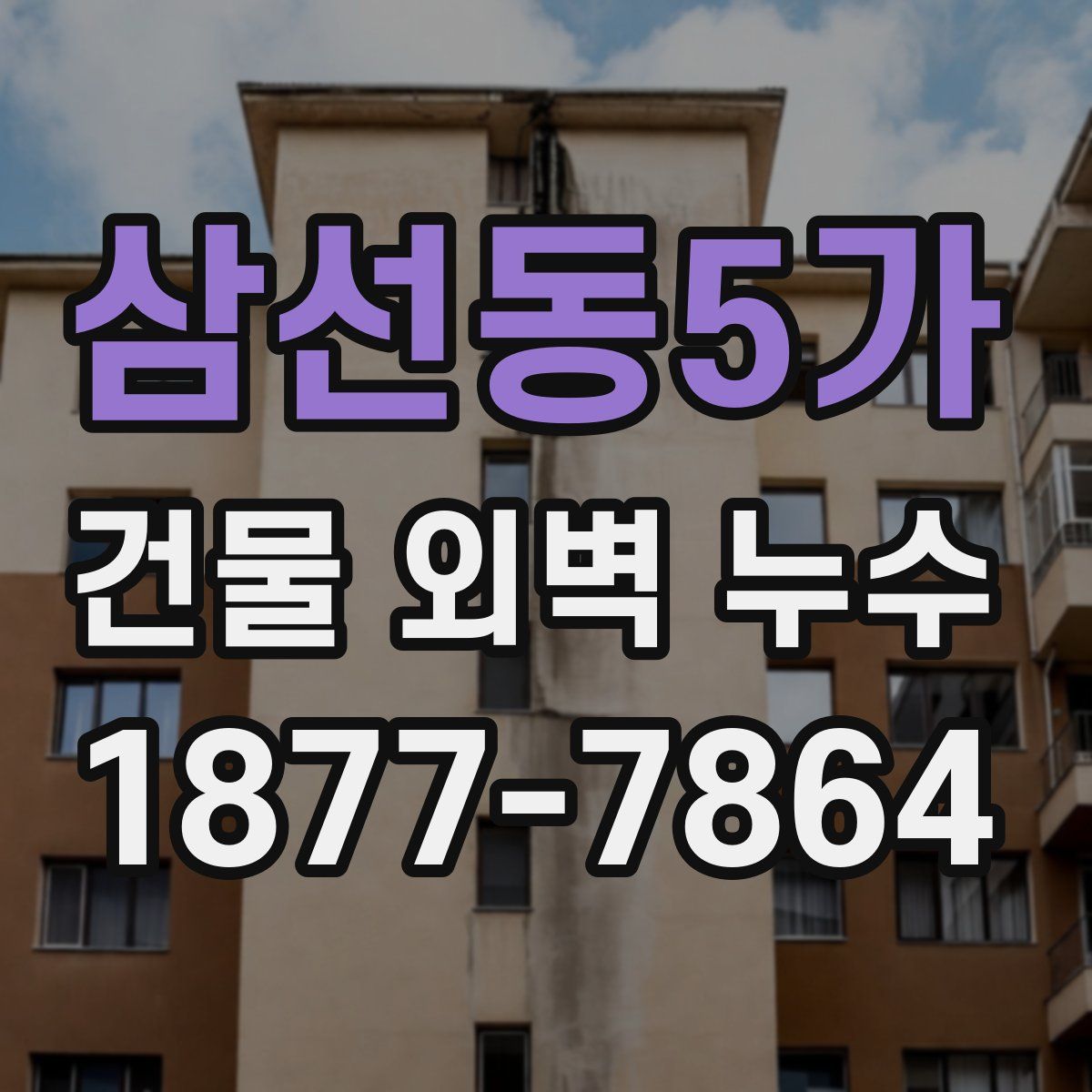 삼선동5가 건물 외벽 누수