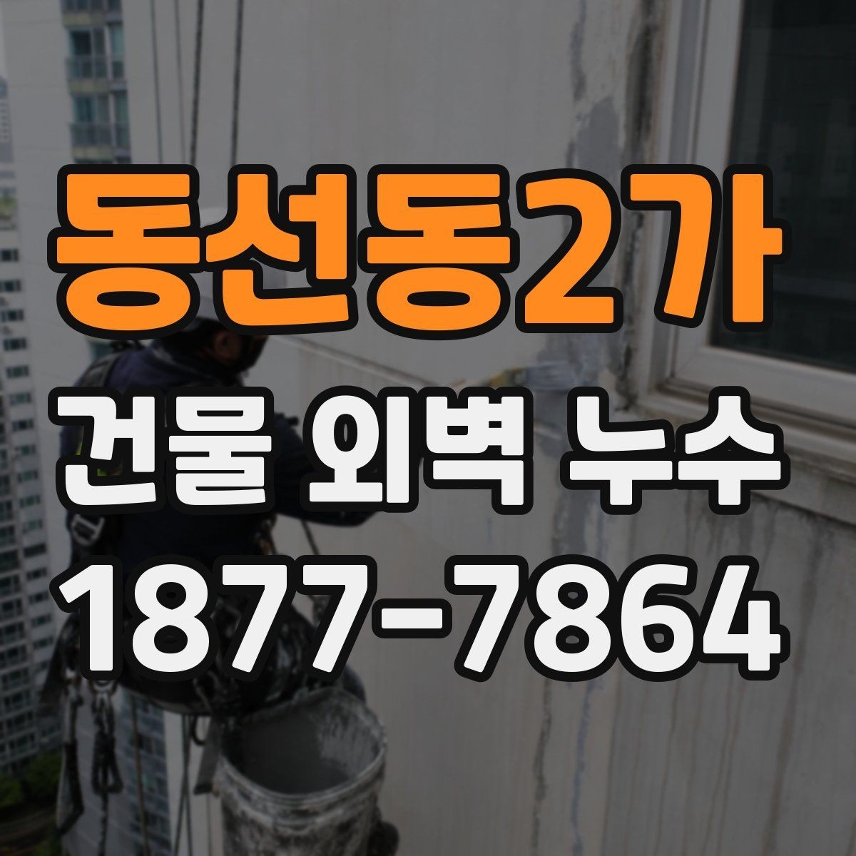 동선동2가 건물 외벽 누수 원인별 보수 방법 살펴보기