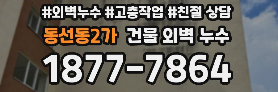 동선동2가 건물 외벽 누수