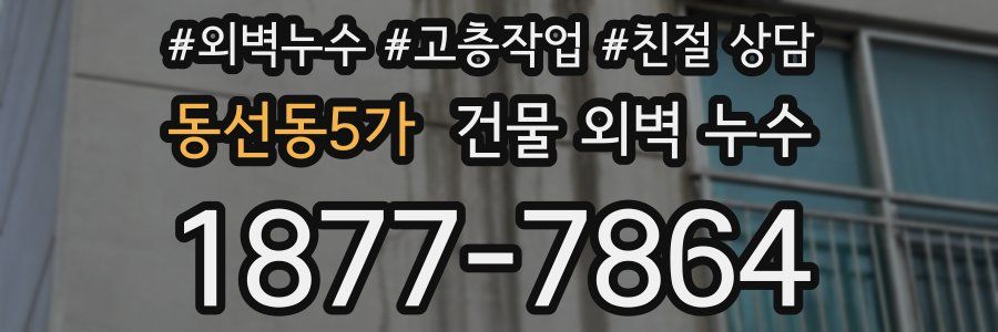 동선동5가 건물 외벽 누수