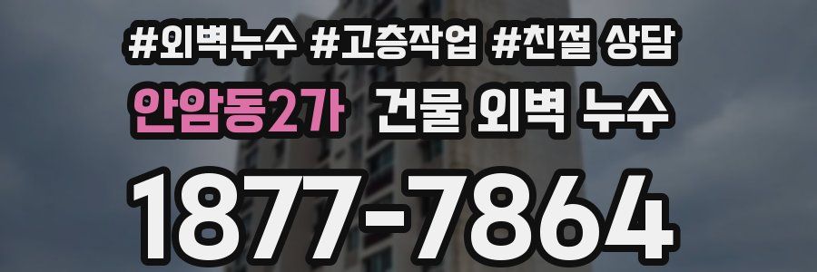 안암동2가 건물 외벽 누수