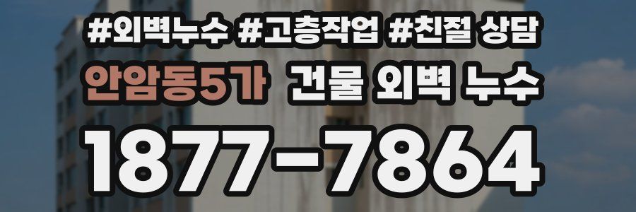 안암동5가 건물 외벽 누수