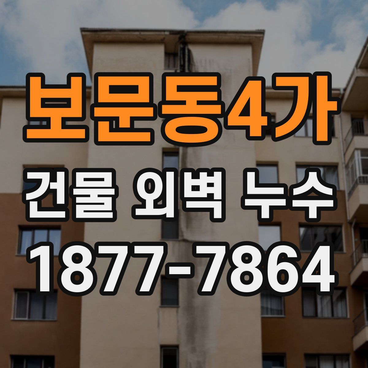 보문동4가 건물 외벽 누수