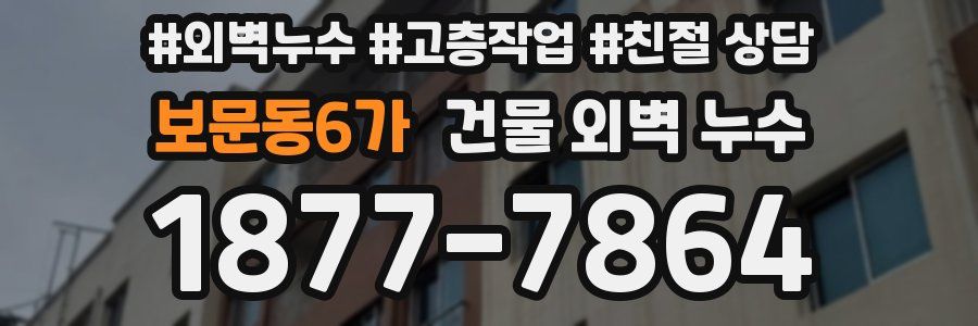 보문동6가 건물 외벽 누수
