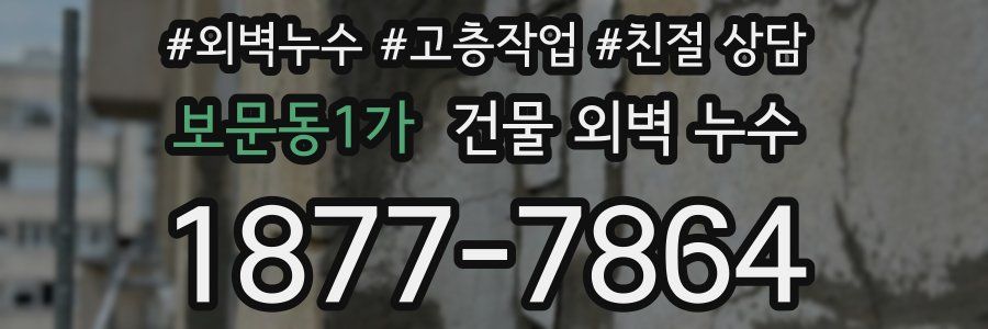 보문동1가 건물 외벽 누수
