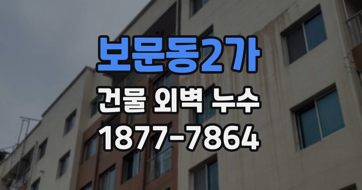보문동2가 건물 외벽 누수