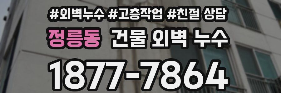 정릉동 건물 외벽 누수