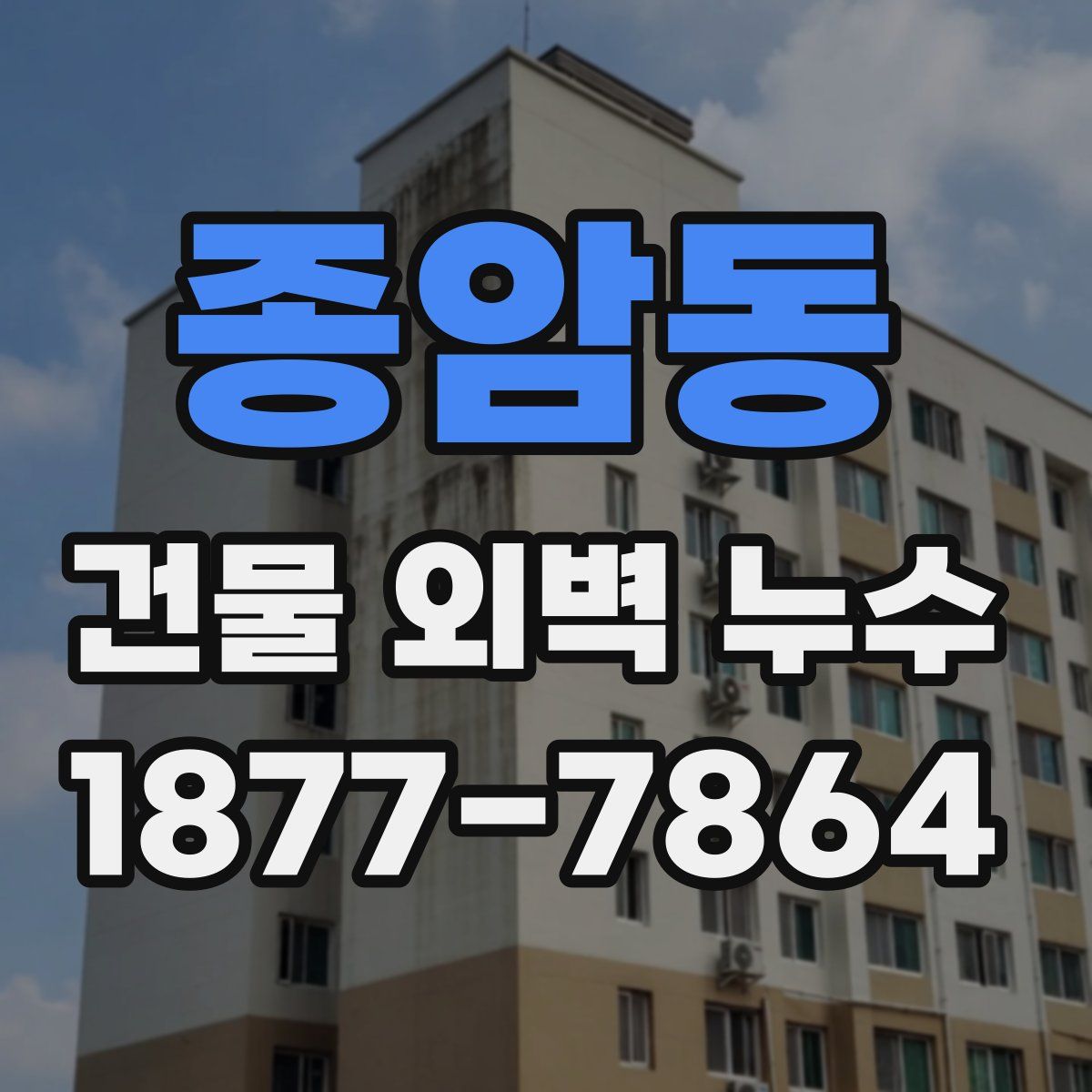 종암동 건물 외벽 누수