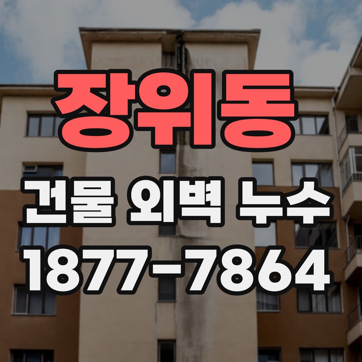 장위동 건물 외벽 누수