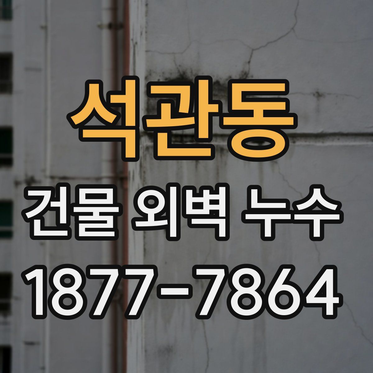 석관동 건물 외벽 누수